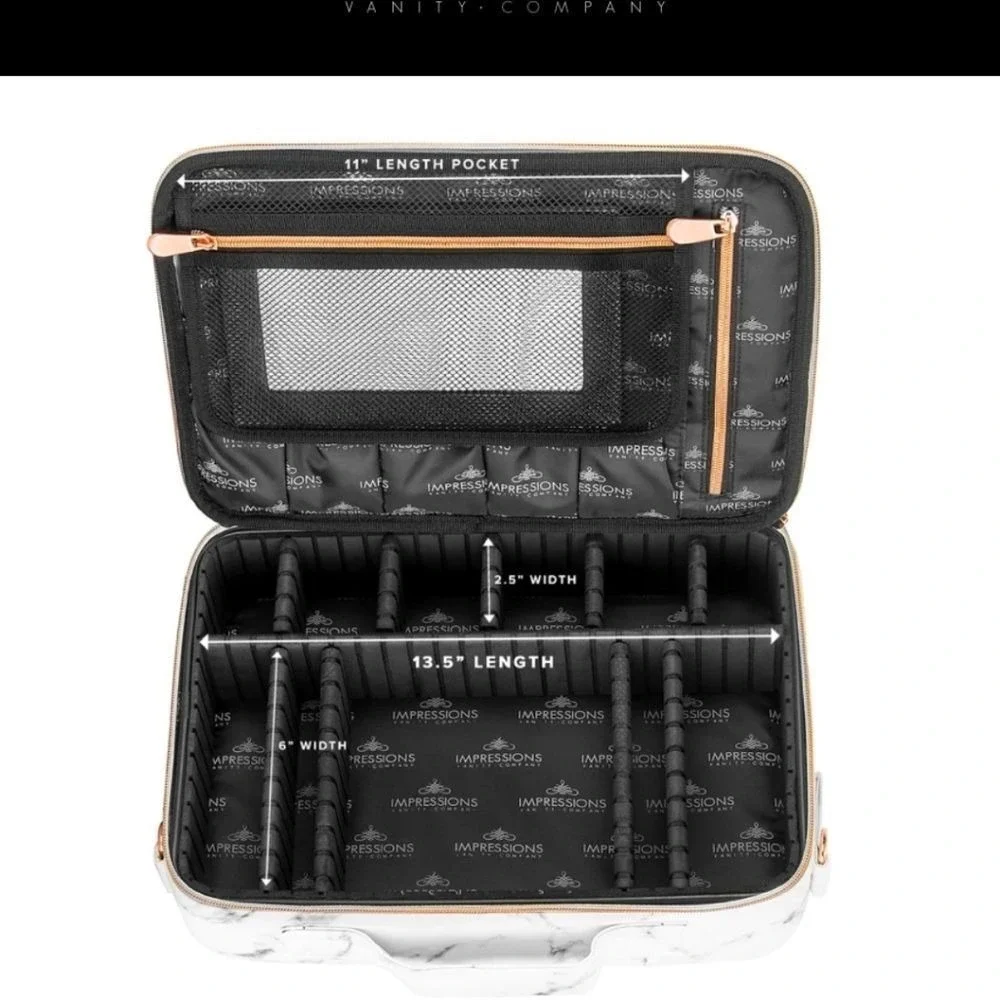 Impressions‎ C'Est La Vie Cosmetic Carry Case w/Adjustable Dividers